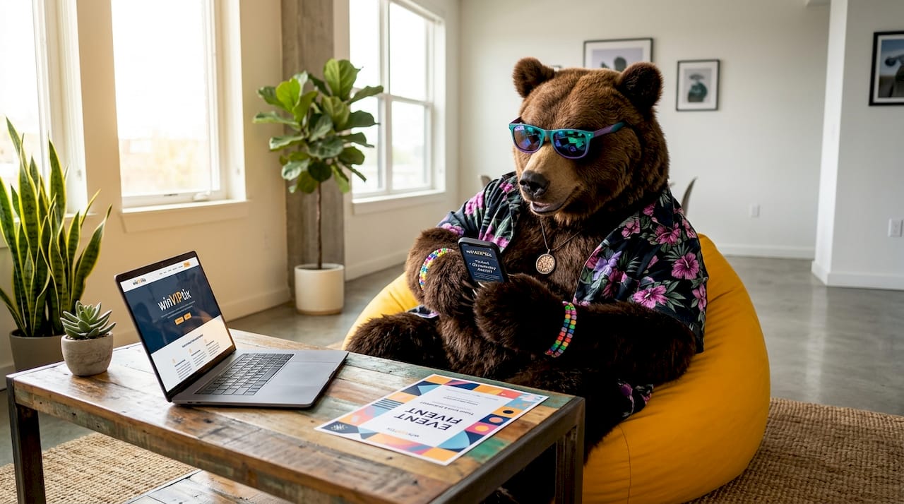 Woman checking ticket giveaway alerts at home