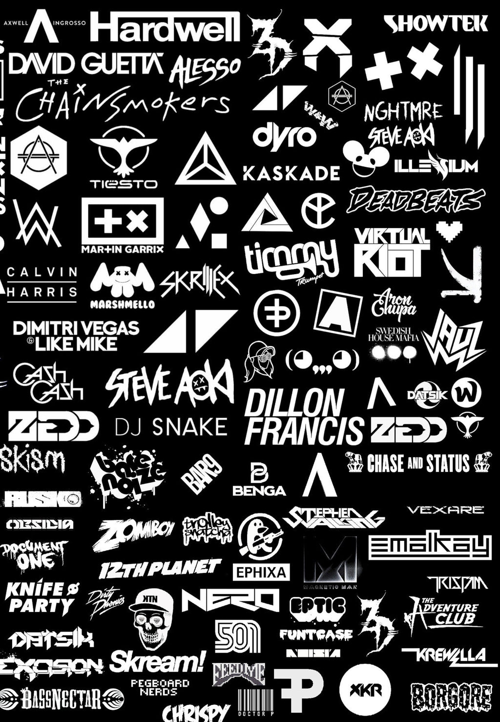 Shareable Choose Your Own Artst Logo Festival Sticker Set