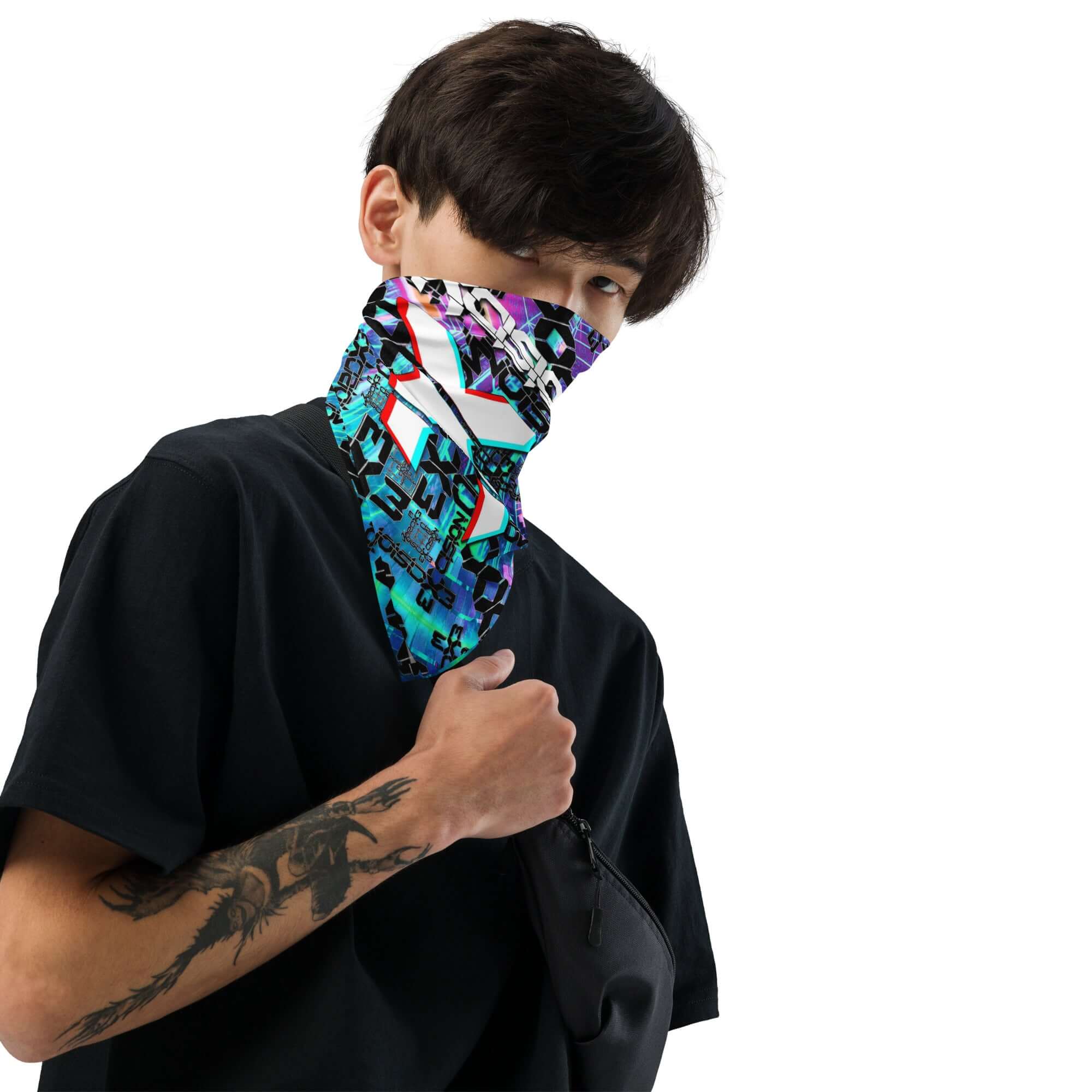 Excision Rave Bandana Reversible EDM Artist Face Mask for Music Festivals