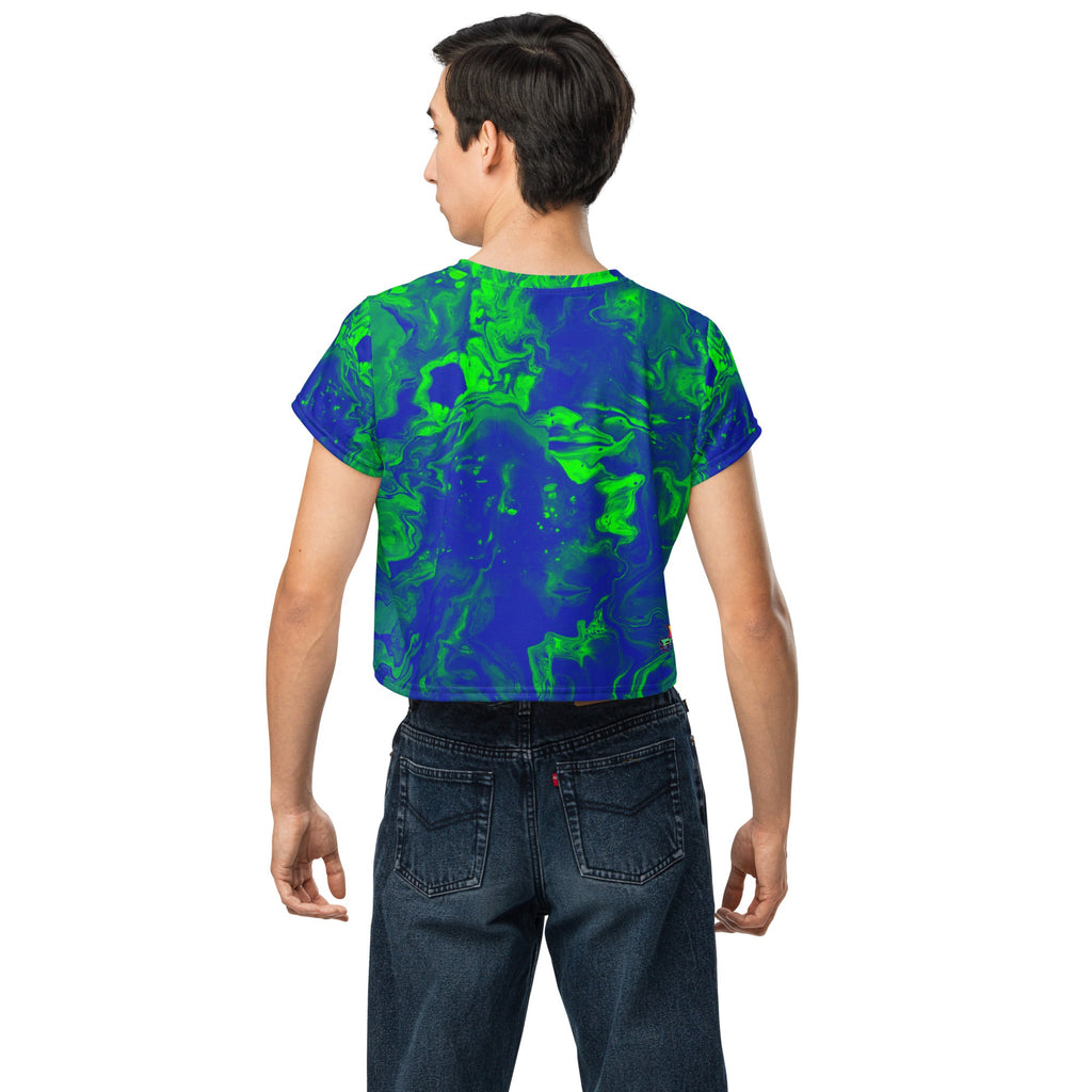 Color Grim Woman's Crop Top Tee For EDM Rave Festival Outfit Clothing