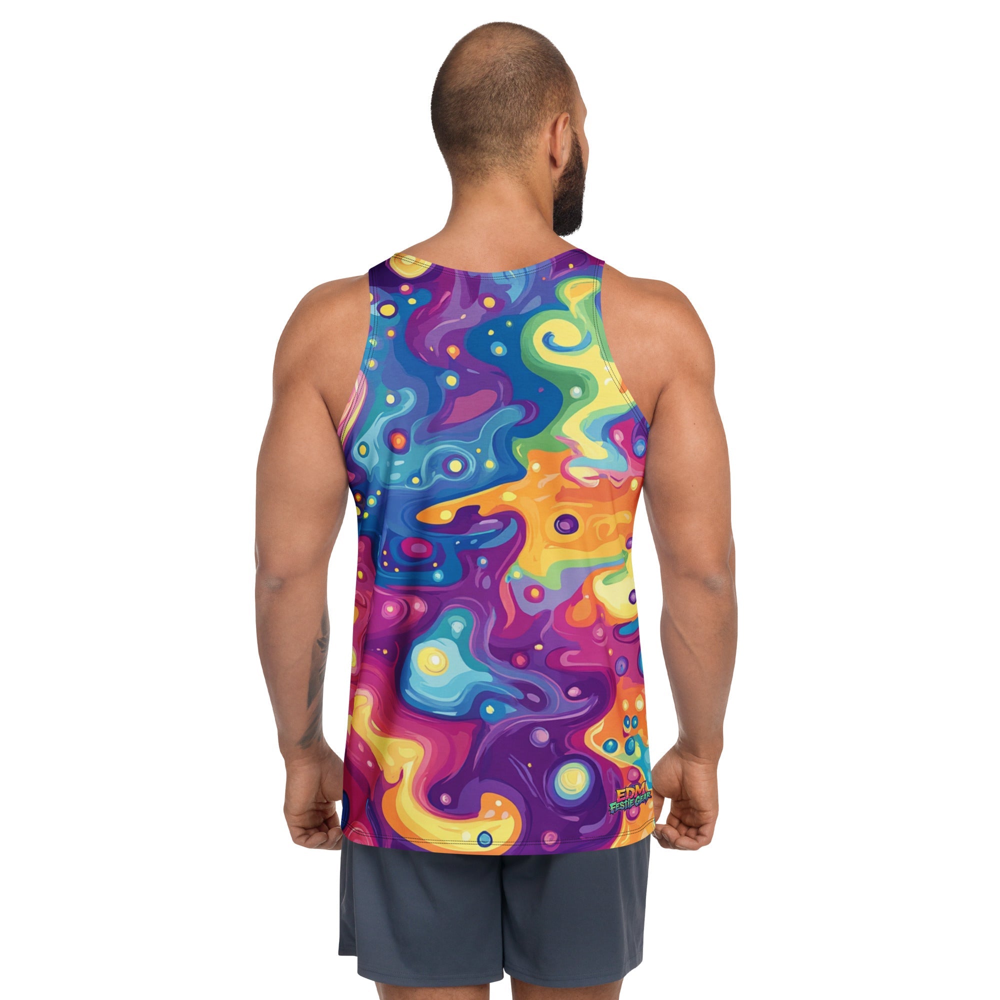 Galaxy Of Colors Tank Top For EDM Rave Festival Outfit Clothing