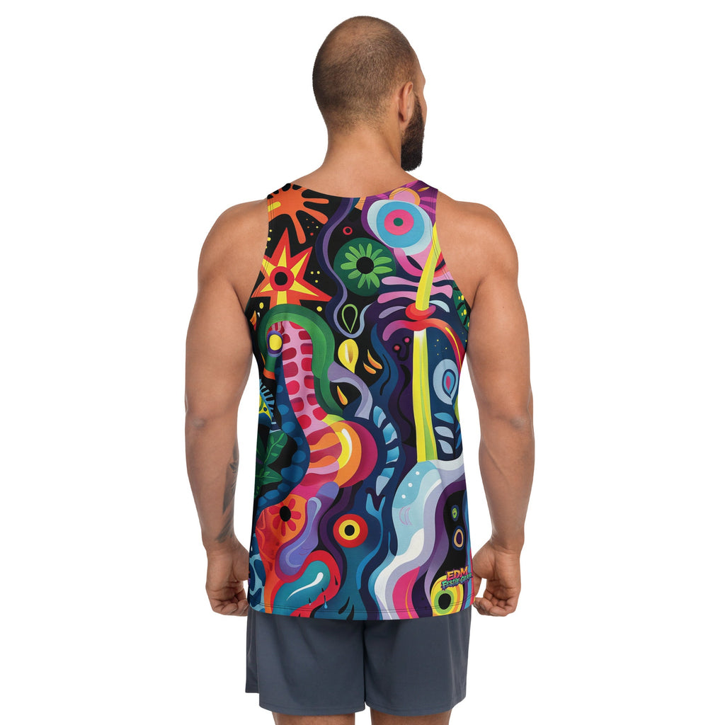 Kaleido Tribe Tank Top For EDM Rave Festival Outfit Clothing