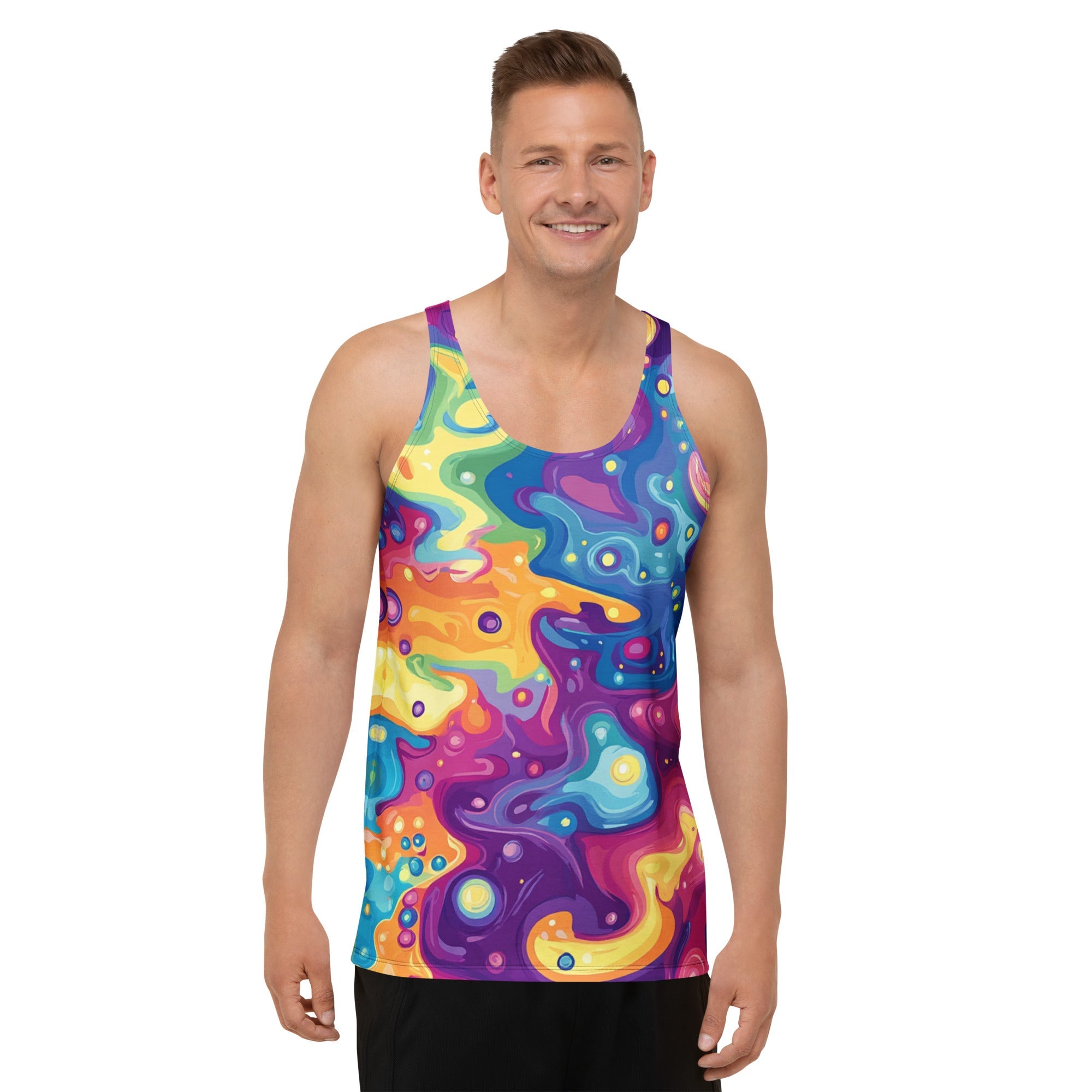 Galaxy Of Colors Tank Top For EDM Rave Festival Outfit Clothing