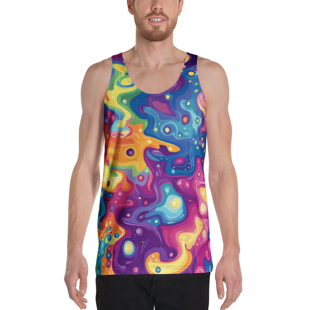 Galaxy Of Colors Tank Top For EDM Rave Festival Outfit Clothing