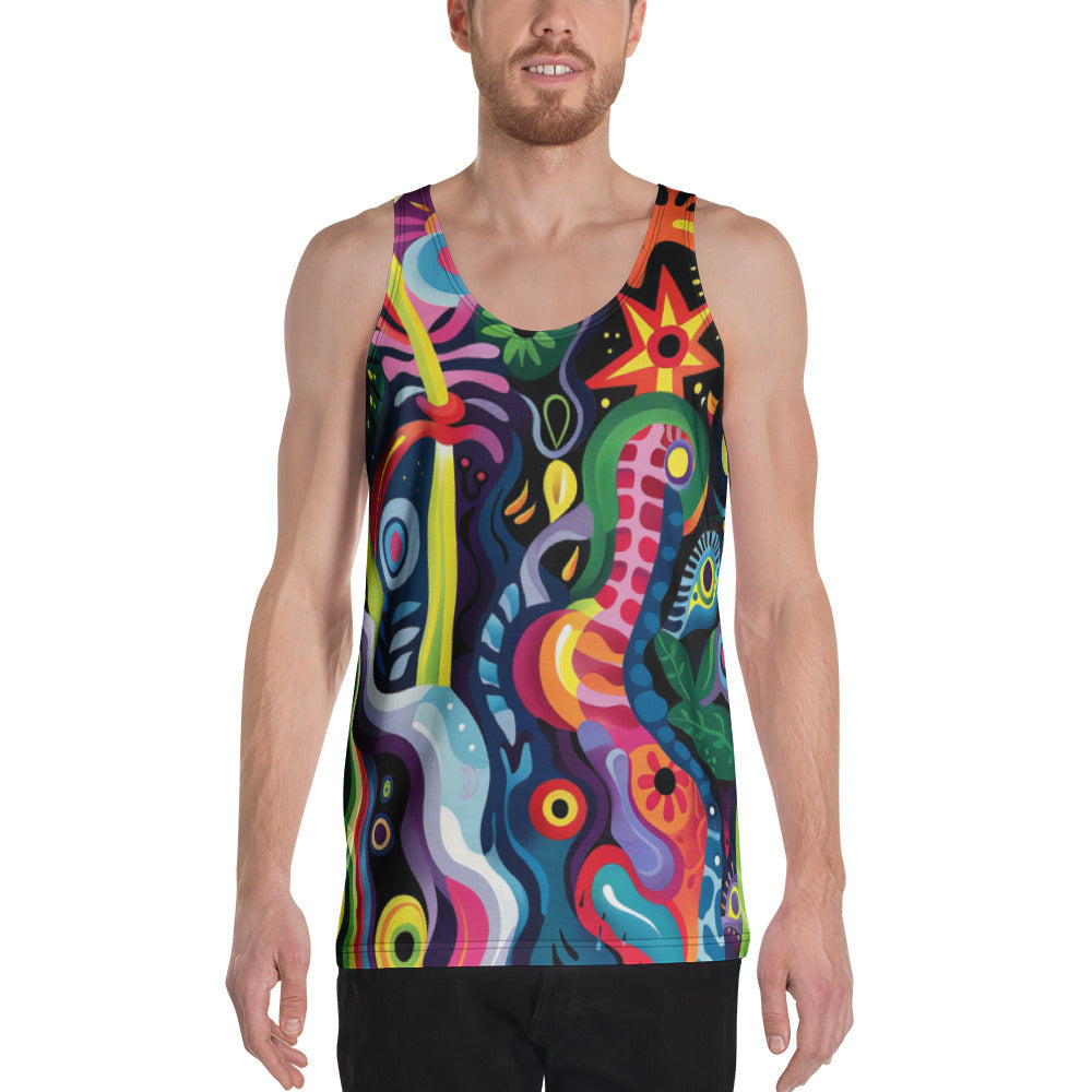 Kaleido Tribe Tank Top For EDM Rave Festival Outfit Clothing
