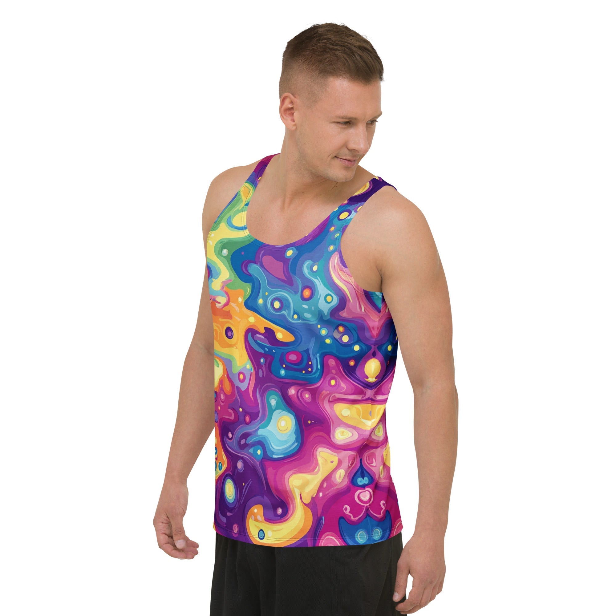 Galaxy Of Colors Tank Top For EDM Rave Festival Outfit Clothing