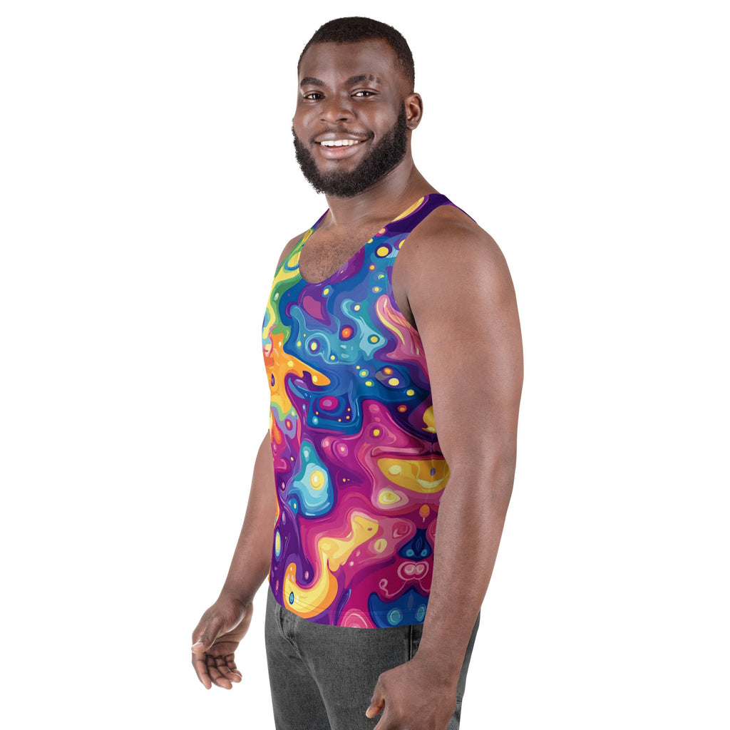 Galaxy Of Colors Tank Top For EDM Rave Festival Outfit Clothing