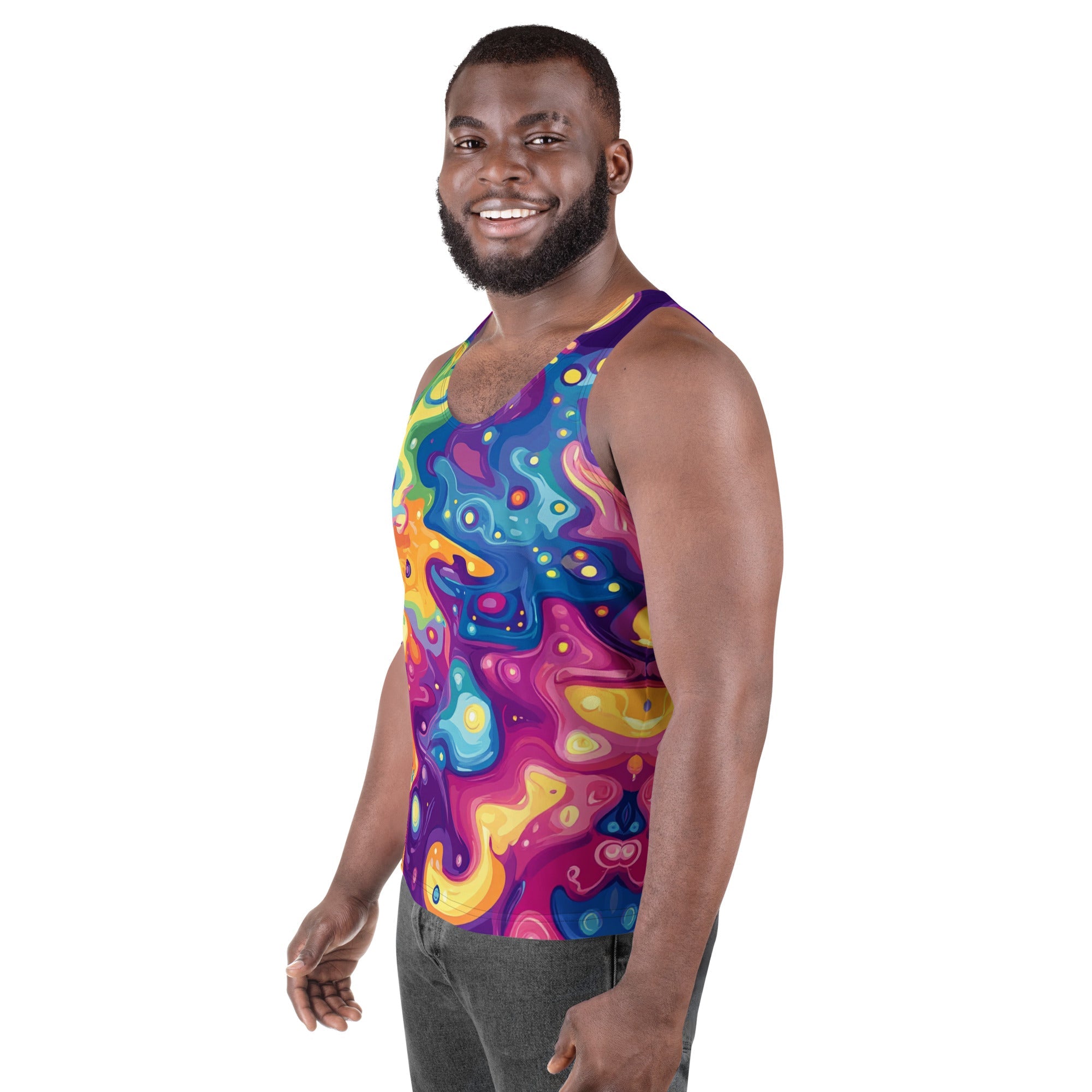 Galaxy Of Colors Tank Top For EDM Rave Festival Outfit Clothing