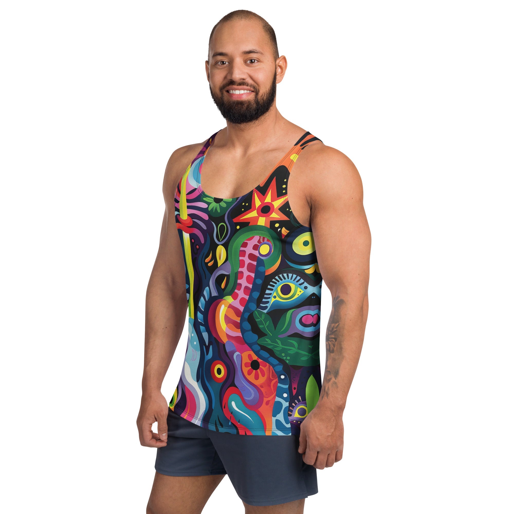 Kaleido Tribe Tank Top For EDM Rave Festival Outfit Clothing