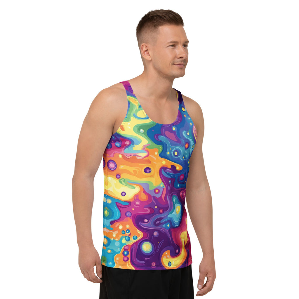 Galaxy Of Colors Tank Top For EDM Rave Festival Outfit Clothing