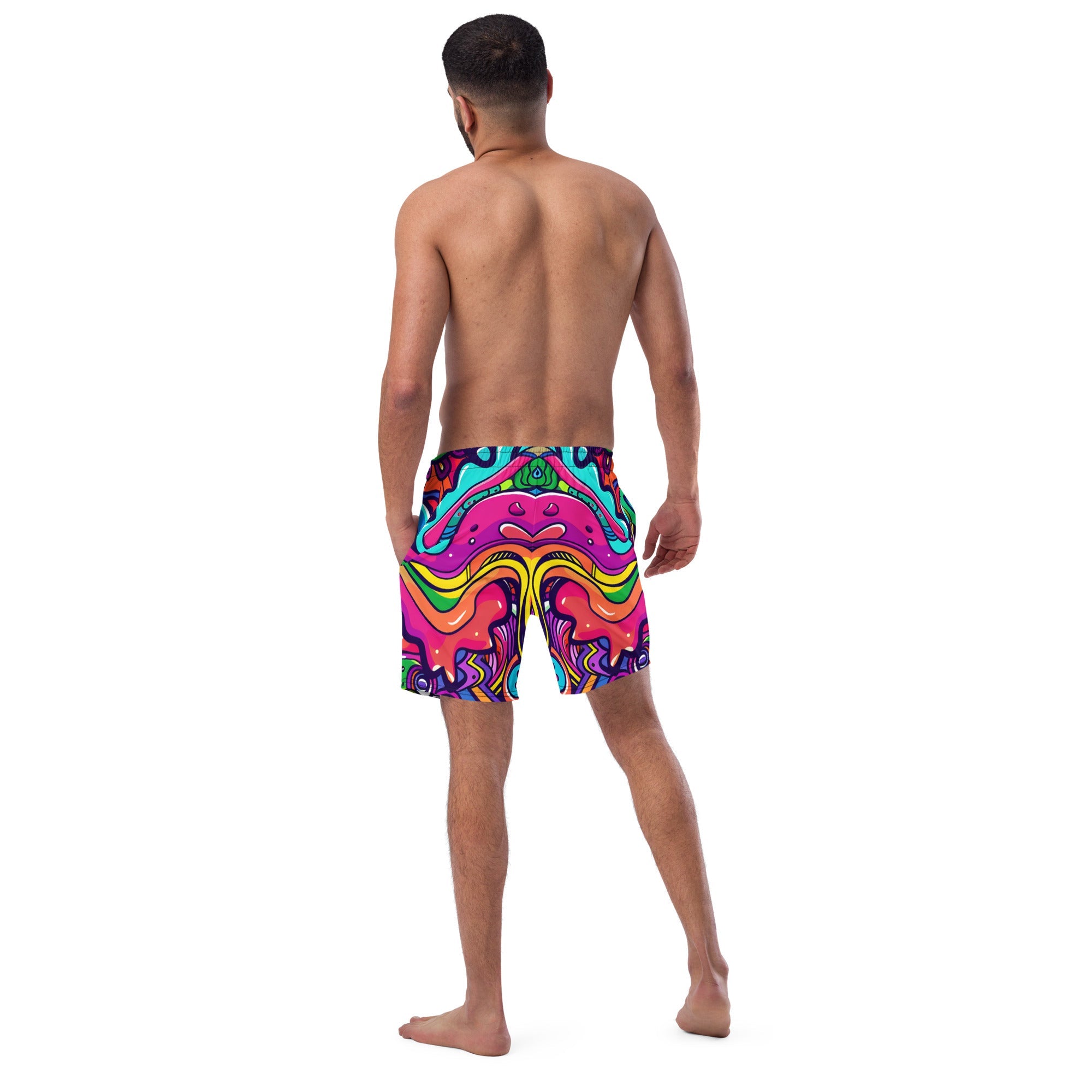 Alien Vision Swim Trunks For EDM Rave Festival Outfit Clothing