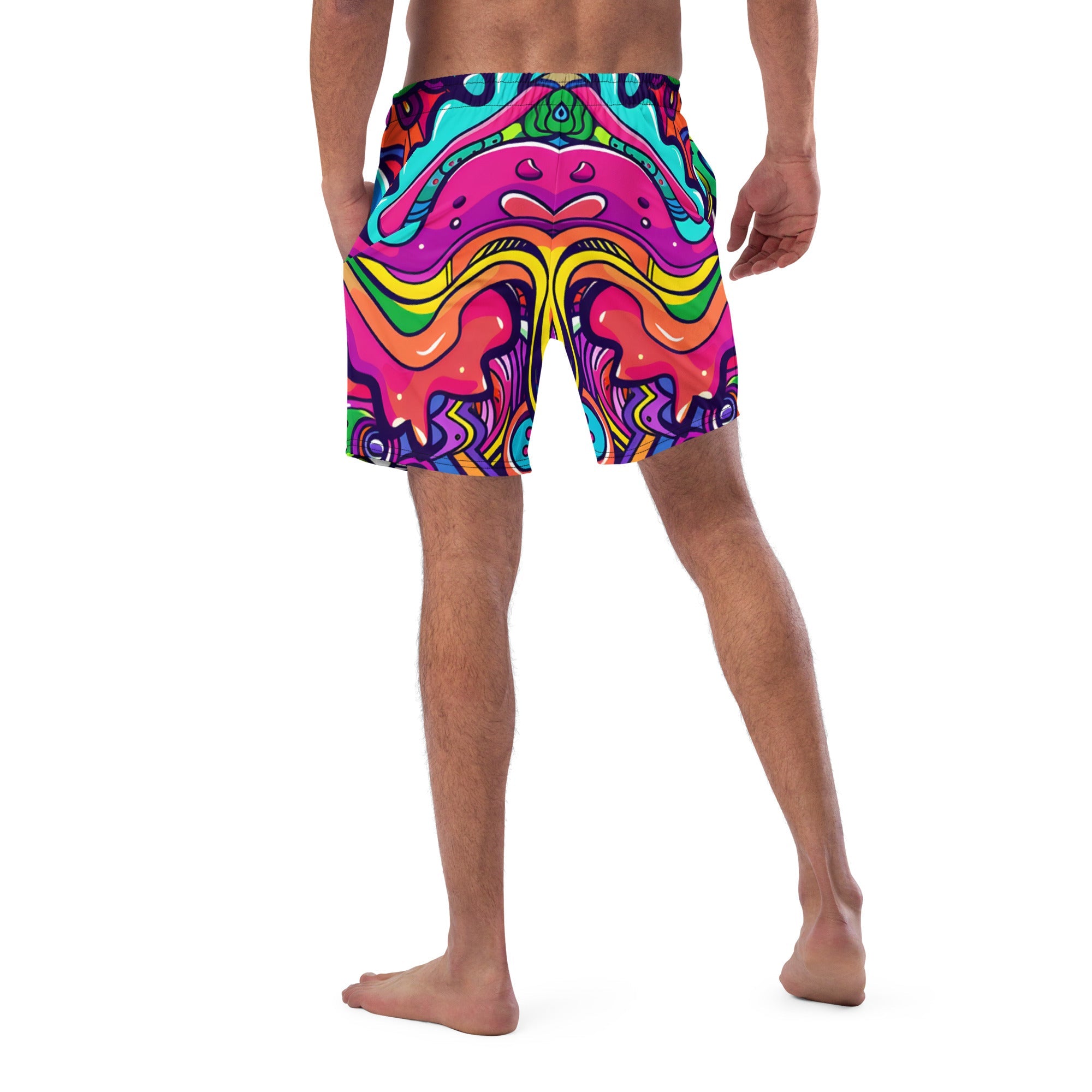 Alien Vision Swim Trunks For EDM Rave Festival Outfit Clothing