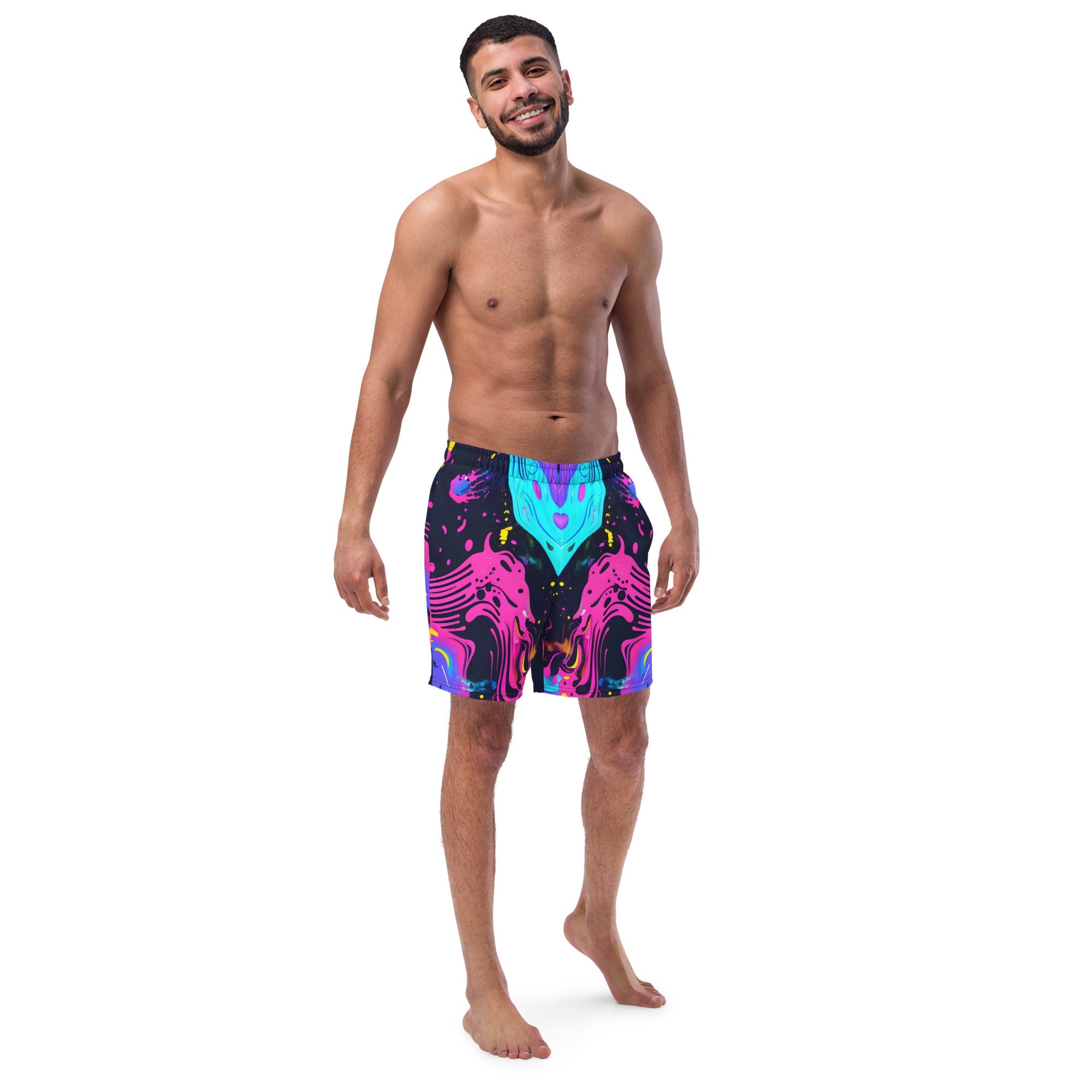 Galaxy Trip Swim Trunks For EDM Rave Festival Outfit Clothing