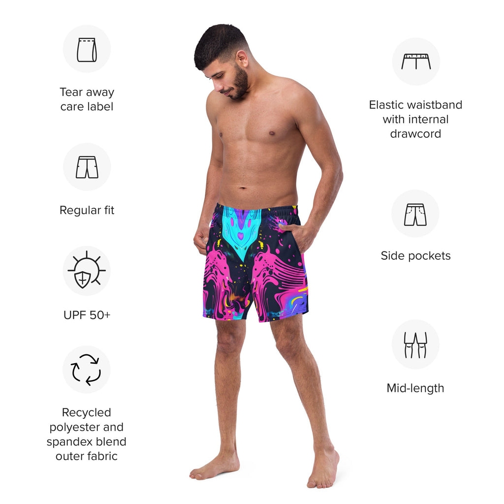 Galaxy Trip Swim Trunks For EDM Rave Festival Outfit Clothing