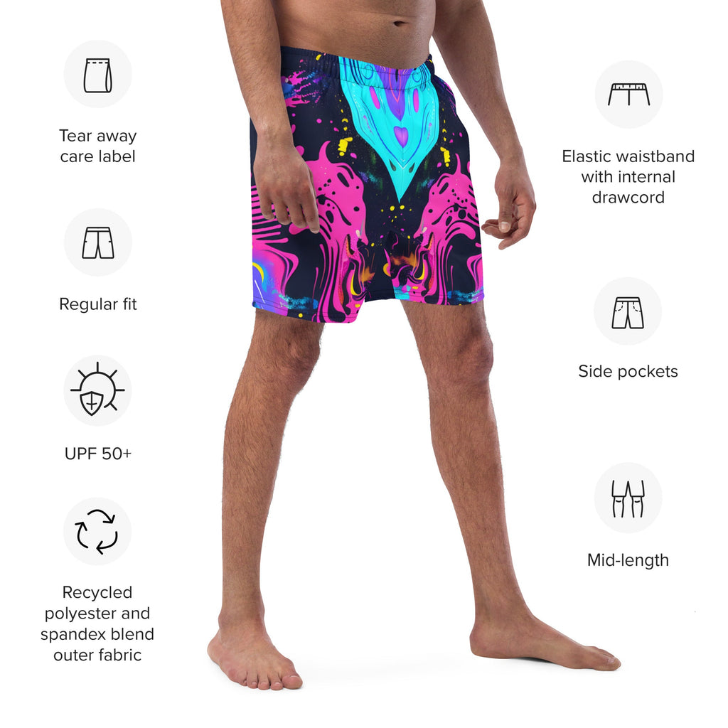 Galaxy Trip Swim Trunks For EDM Rave Festival Outfit Clothing