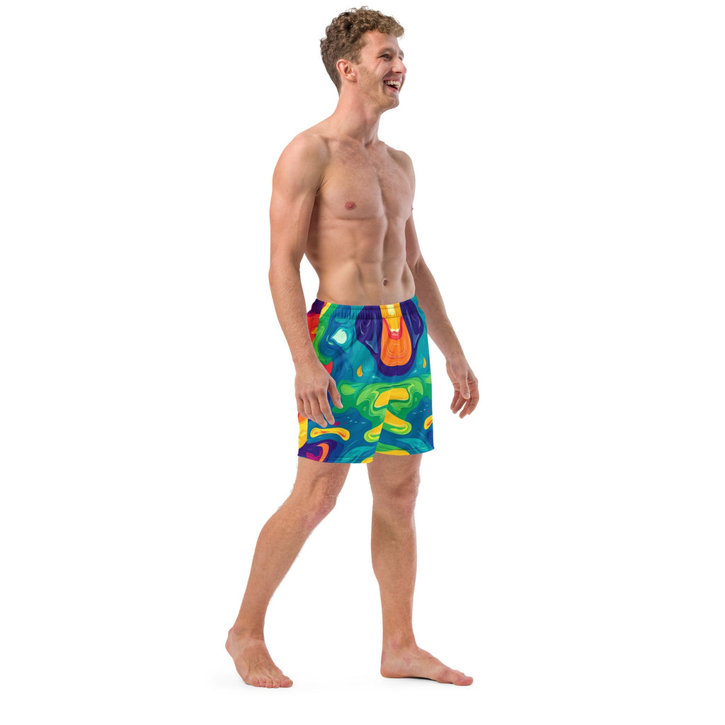 Acid Melt Swim Trunks For EDM Rave Festival Outfit Clothing