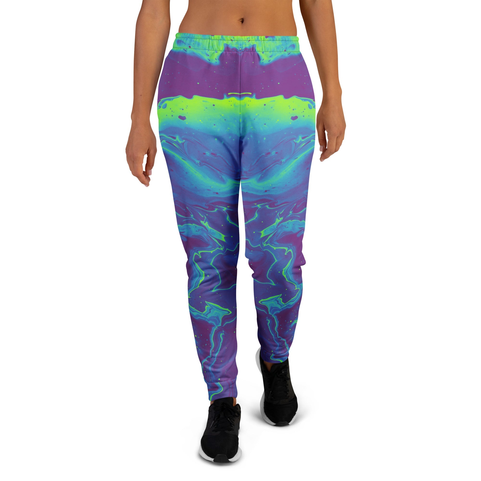 Neon Purple Women's Joggers For EDM Rave Festival Outfit Clothing
