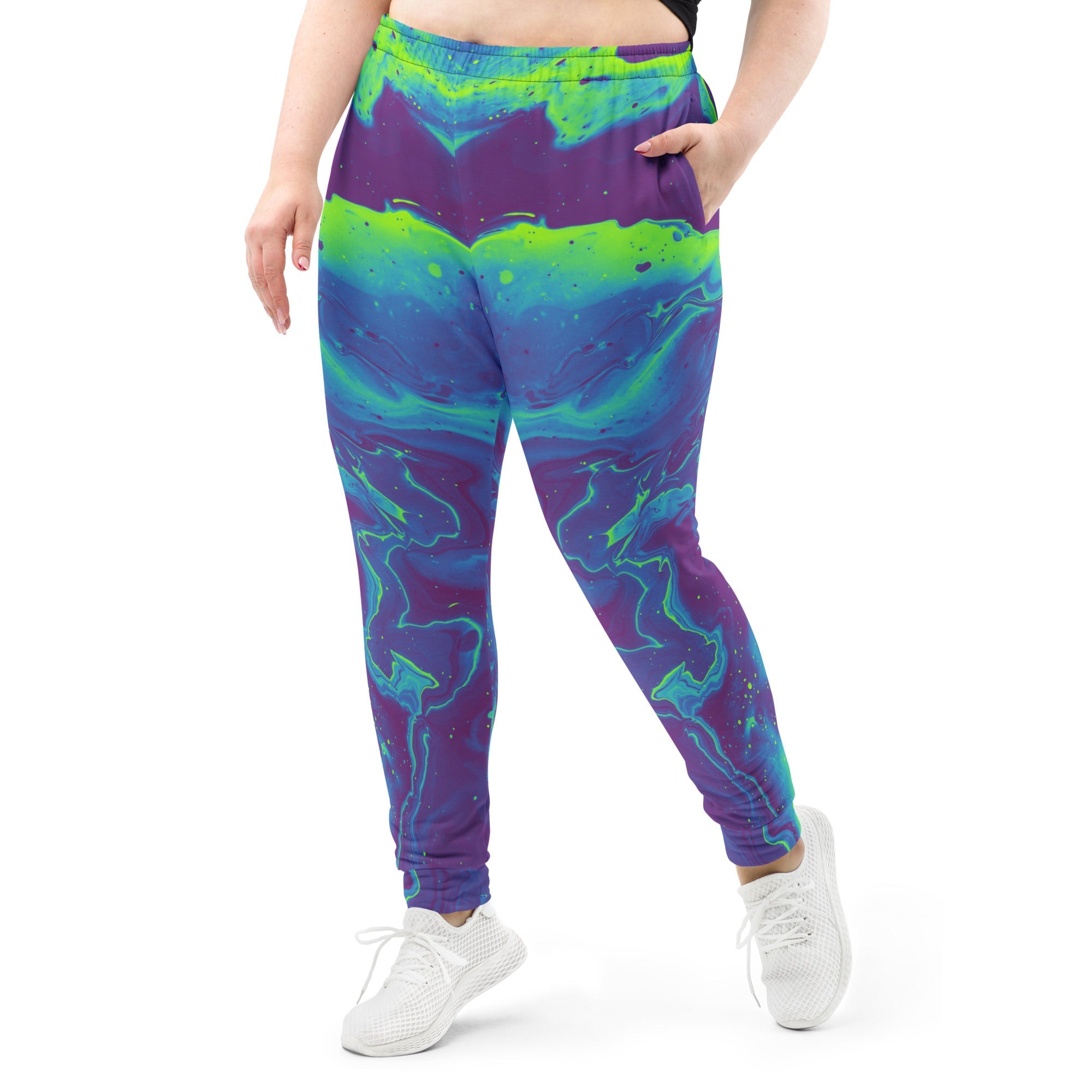 Neon Purple Women's Joggers For EDM Rave Festival Outfit Clothing