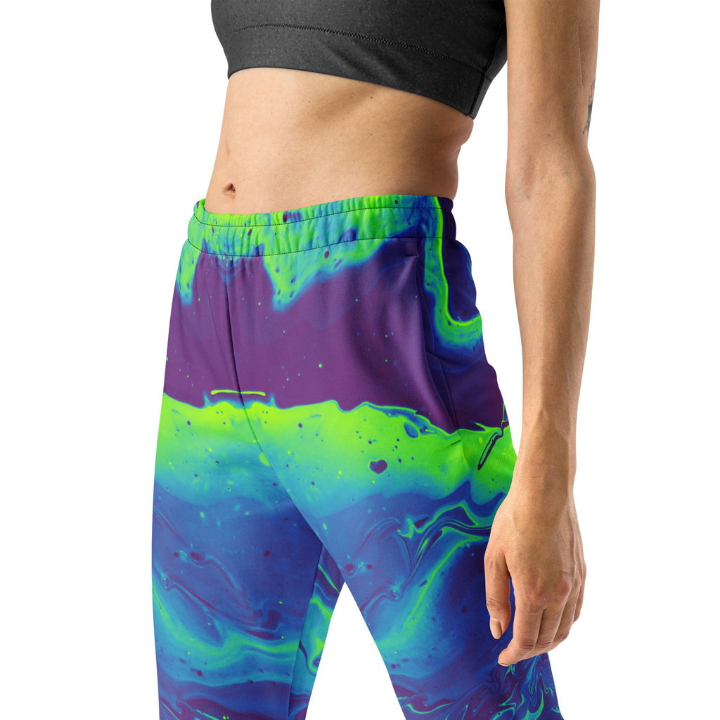 Neon Purple Women's Joggers For EDM Rave Festival Outfit Clothing