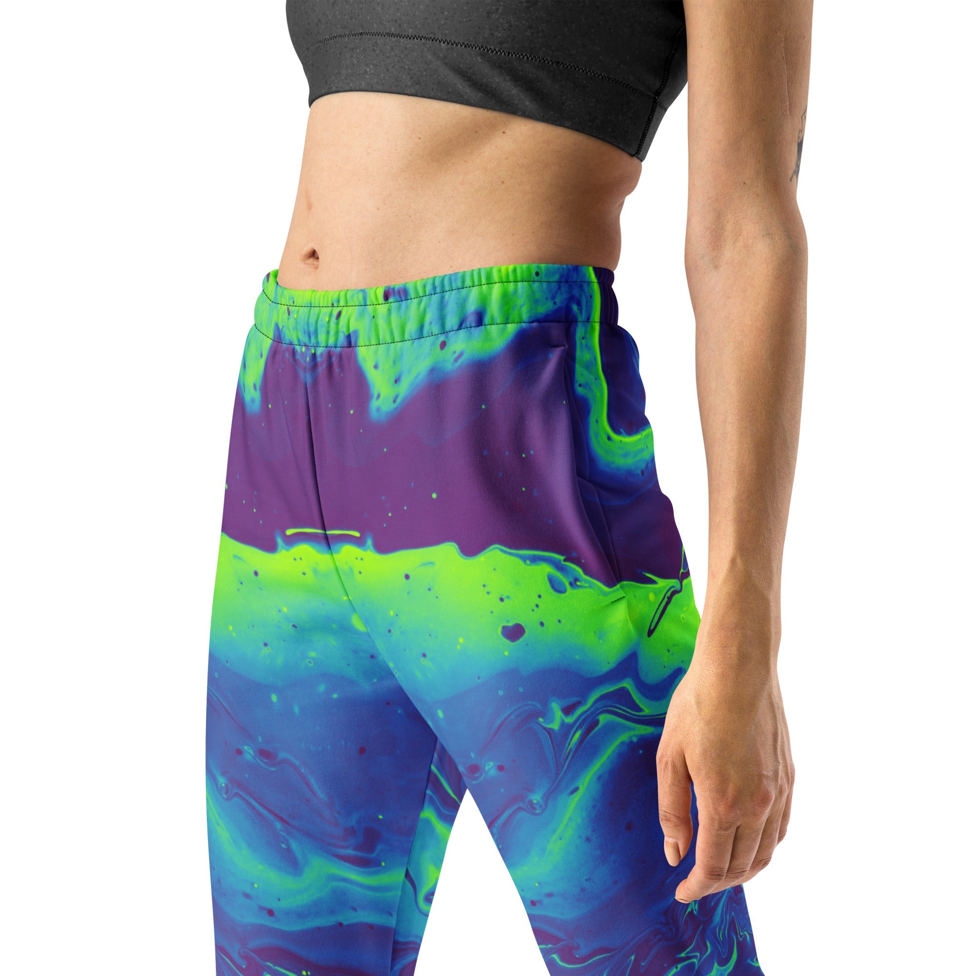 Neon Purple Women's Joggers For EDM Rave Festival Outfit Clothing