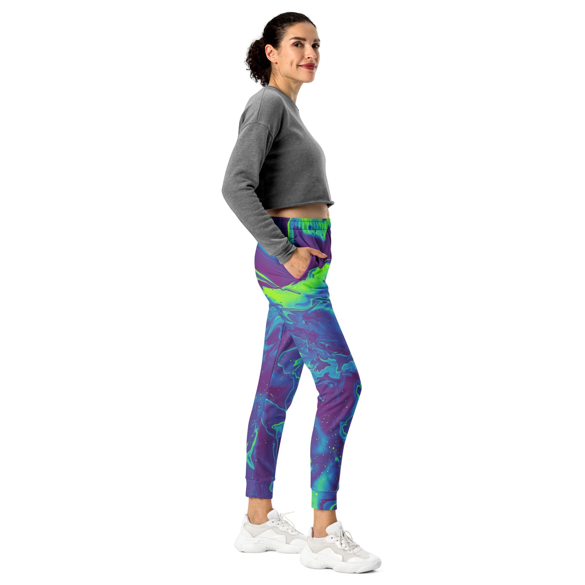 Neon Purple Women's Joggers For EDM Rave Festival Outfit Clothing