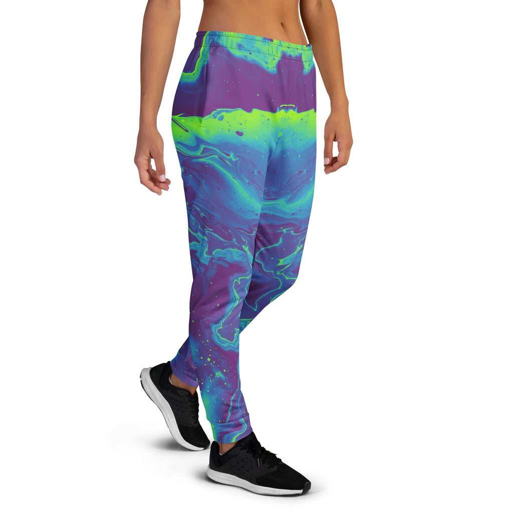 Neon Purple Women's Joggers For EDM Rave Festival Outfit Clothing