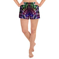 Neon Checkered Athletic Shorts For EDM Rave Festival Outfit Clothing