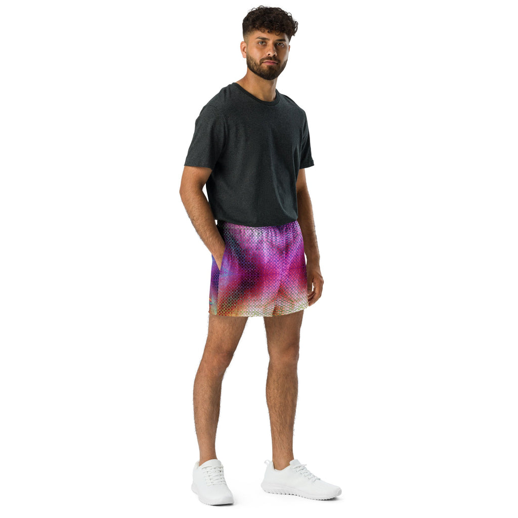 Pixeled Athletic Shorts For EDM Rave Festival Outfit Clothing