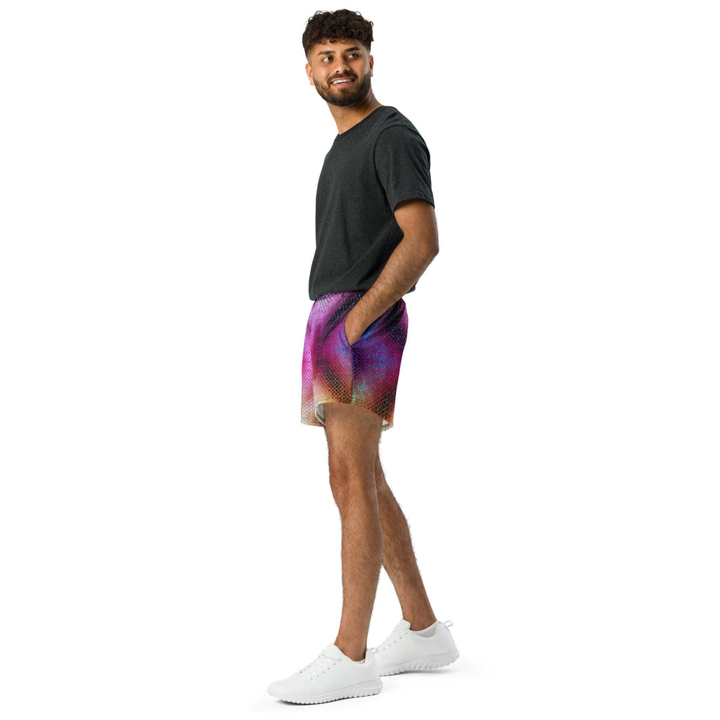Pixeled Athletic Shorts For EDM Rave Festival Outfit Clothing