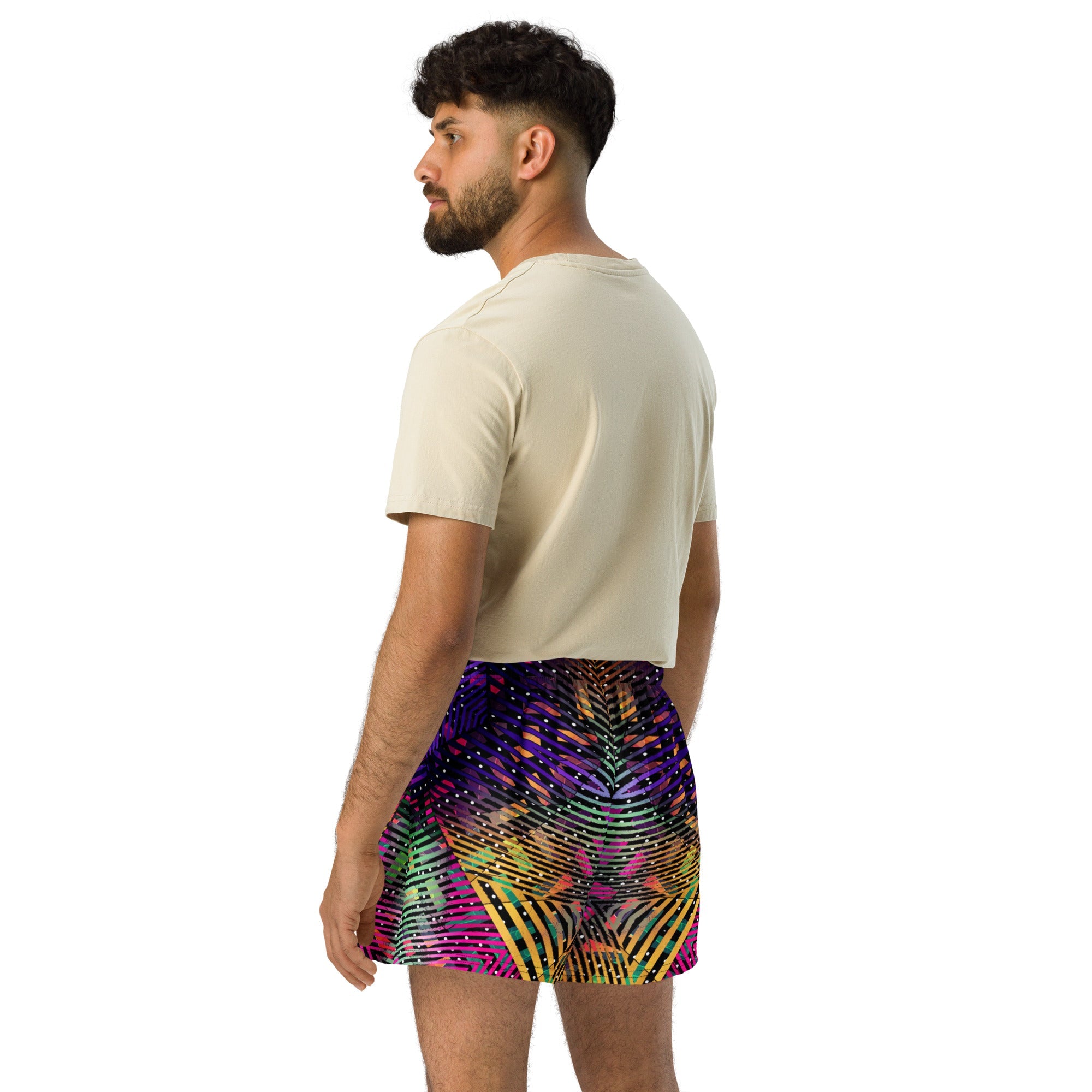 Geometry Space Athletic Shorts For EDM Rave Festival Outfit Clothing