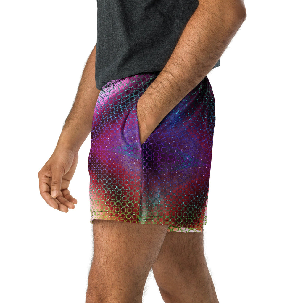 Pixeled Athletic Shorts For EDM Rave Festival Outfit Clothing