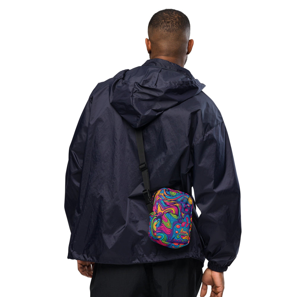 Neon Spill Crossbody Bag For EDM Rave Festival Outfit Clothing