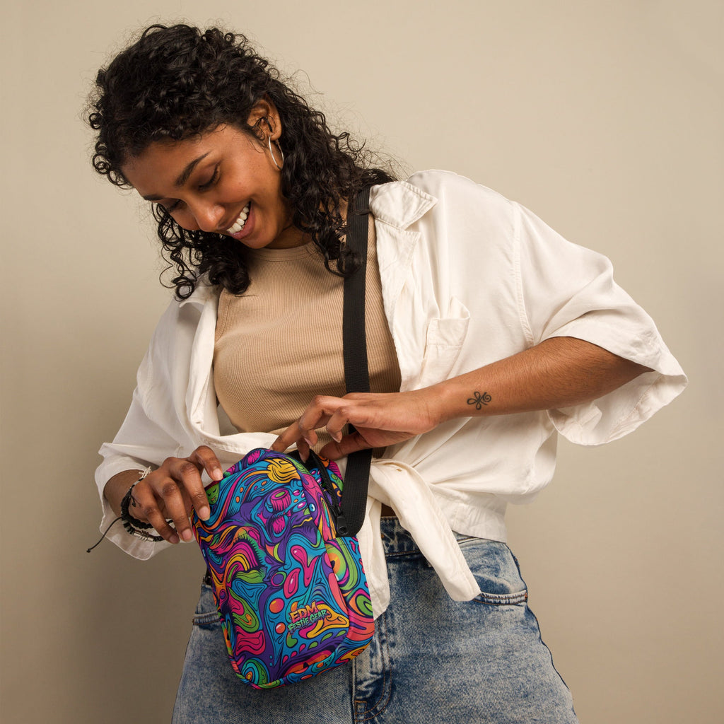 Neon Spill Crossbody Bag For EDM Rave Festival Outfit Clothing
