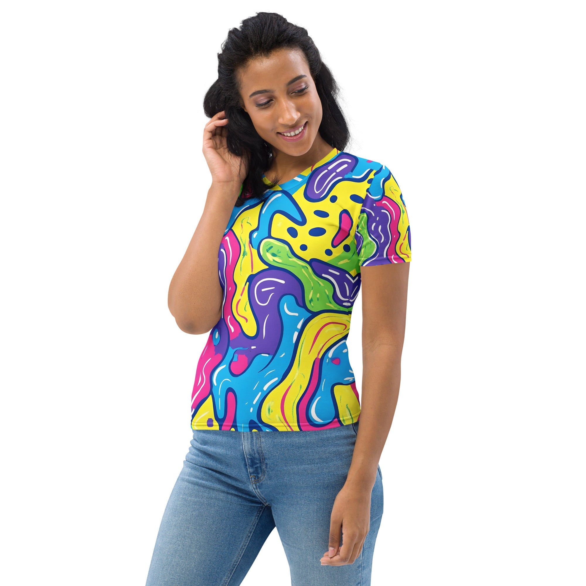 Color Trip Woman's T-shirt For EDM Rave Festival Outfit Clothing