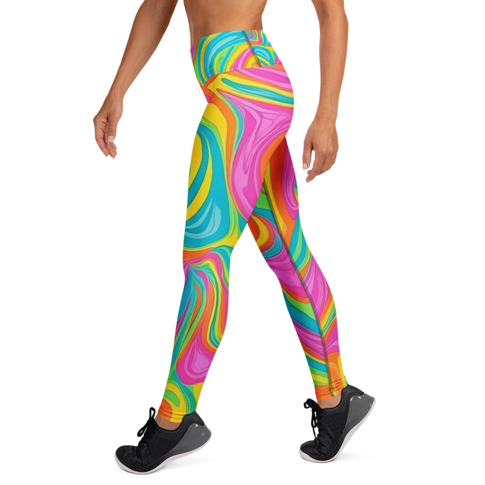 Neon Craze Woman's Yoga Leggings For EDM Rave Festival Outfit Clothing