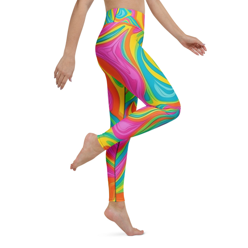 Neon Craze Woman's Yoga Leggings For EDM Rave Festival Outfit Clothing