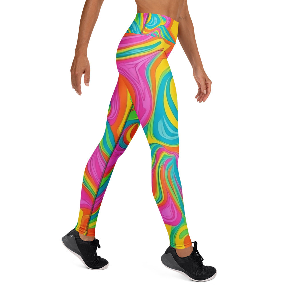 Neon Craze Woman's Yoga Leggings For EDM Rave Festival Outfit Clothing