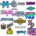 Shareable Choose Your Own Artst Logo Festival Sticker Set
