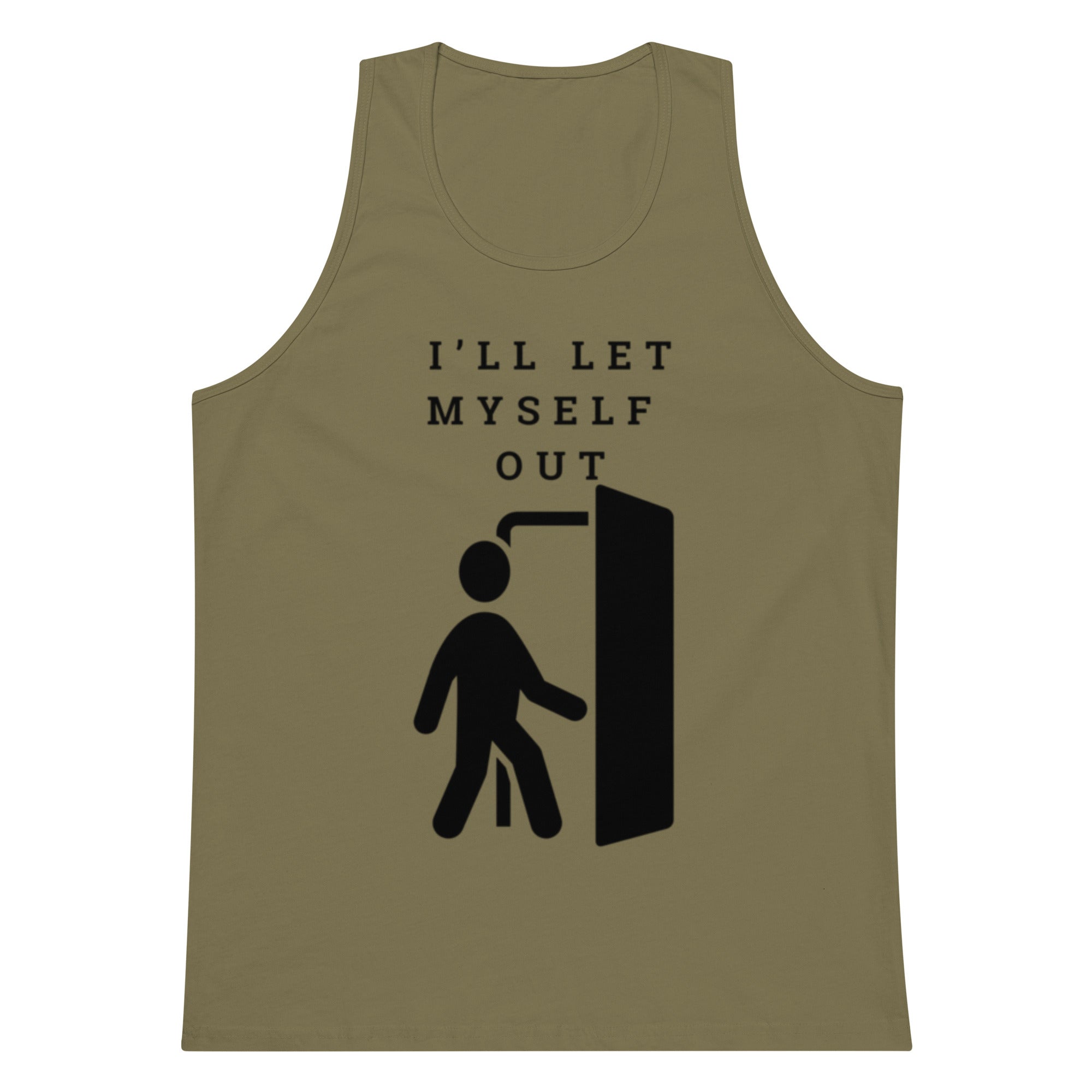 I'll Let Myself Out Tank — Black Print